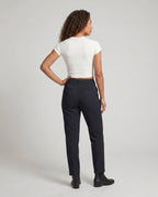Damen nan tailliertes bauchfreies Kurzshirt aus Baumwolljersey mit Rundhalsausschnitt R&B