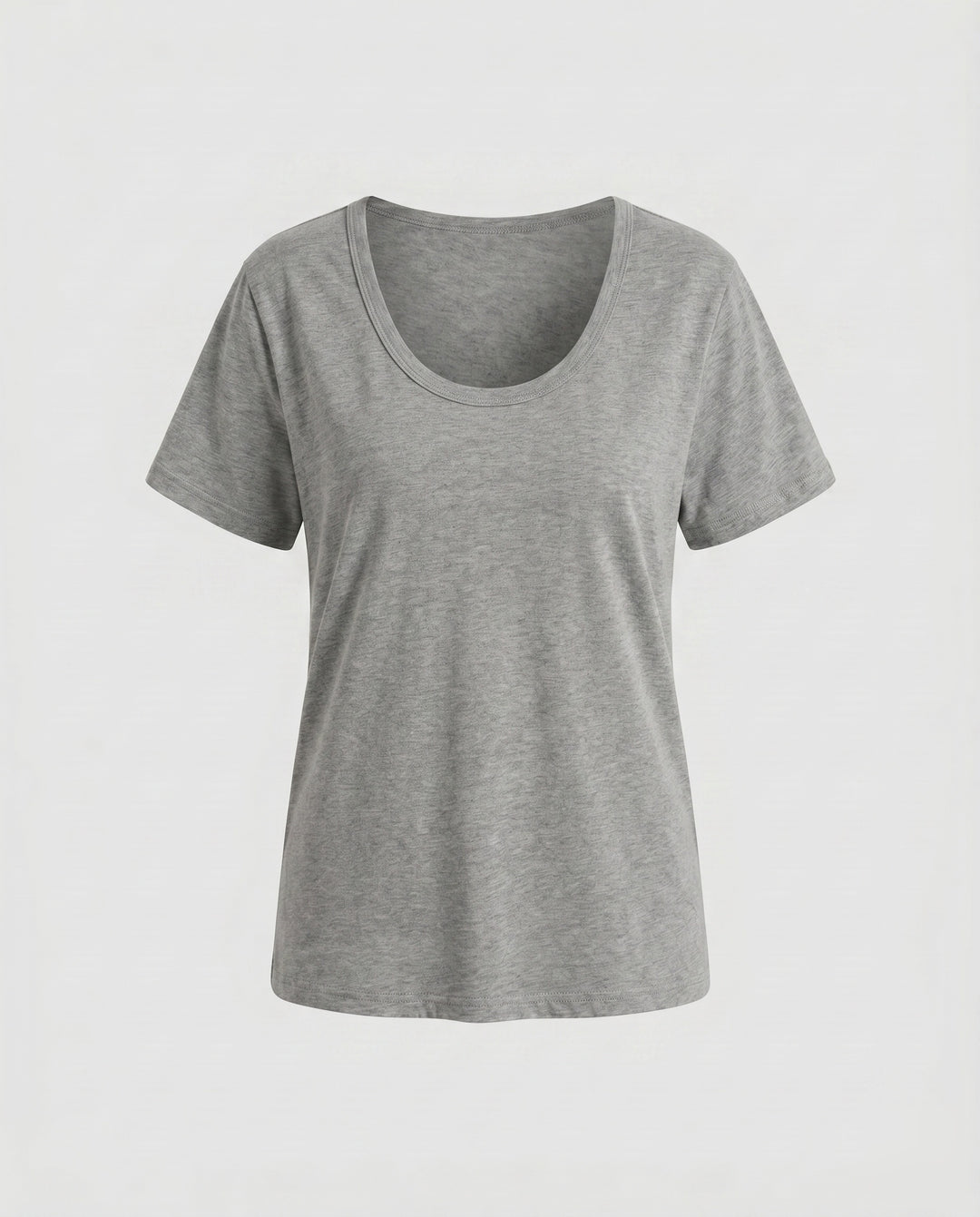 Damen nan weit geschnittenes Baumwollshirt mit Rundhalsausschnitt und Kurzarm R&B