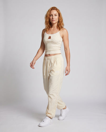 Damen nan zartes Retro-Cami mit Spitzenkante und Nostalgie-Teddy-Motiv R&B