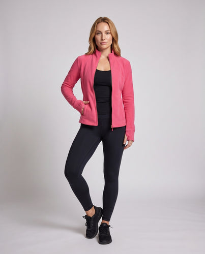 Damen Fleece-Sportjacke mit hoher Wärmespeicherung und Daumenlöchern R&B