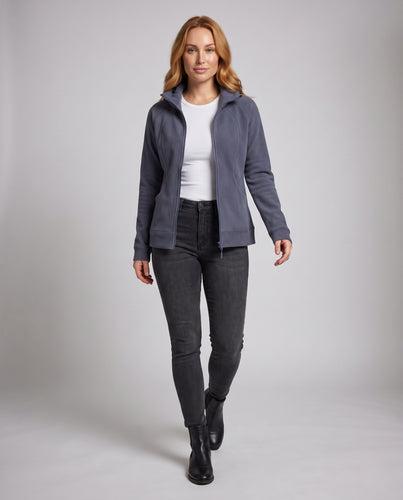 Damen Fleecejacke mit hohem Kragen R&B
