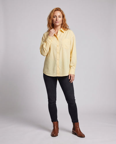 Damen Oversized Bluse mit klassischen Details R&B