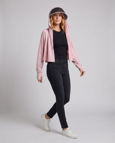 Damen Sportliche Kapuzenjacke mit Belüftung R&B