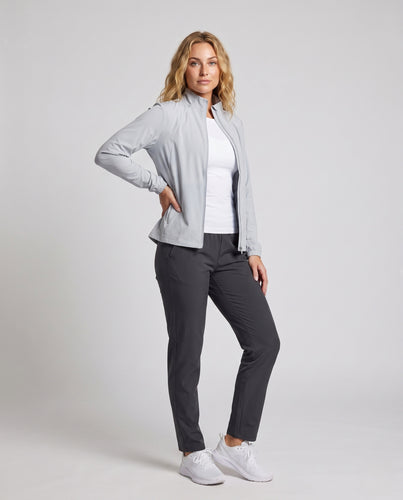 Damen atmungsaktive Freizeitjacke mit durchgehendem Reißverschluss R&B