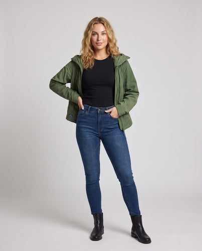 Damen atmungsaktive Funktionsjacke mit verstellbarer Kapuze und praktischem Taschenlayout R&B