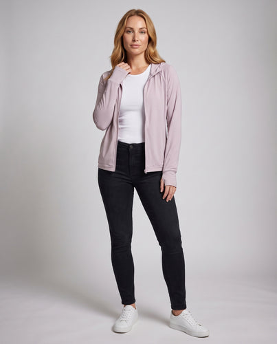 Damen atmungsaktive Laufjacke mit vielseitigem Zip-Up und Kapuze R&B