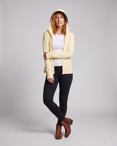 Damen atmungsaktive Sportjacke mit verstaubarer Kapuze R&B