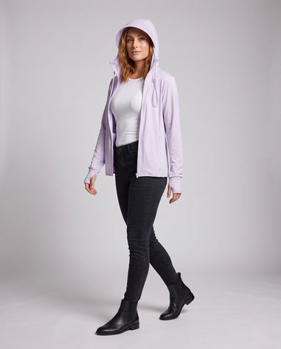 Damen atmungsaktive Trainingsjacke mit verstellbarem Kapuzendesign R&B