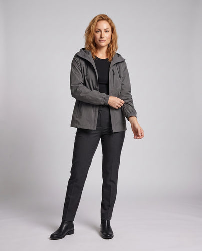 Damen atmungsaktive Wetterjacke mit verstellbarer Kapuze R&B