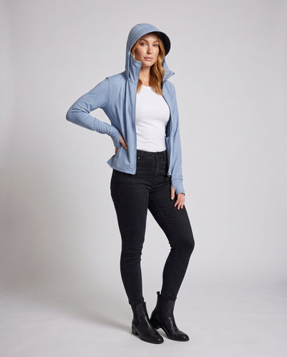 Damen Funktionsjacke mit atmungsaktivem Kapuzendesign und wasserabweisender Beschichtung R&B