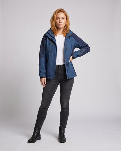 Damen isolierte Outdoor-Jacke mit multifunktionalem Kapuzendesign R&B