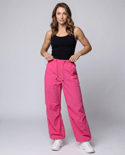 Damen lässige weite Freizeithose mit verstellbarem Bund und elastischem Material R&B