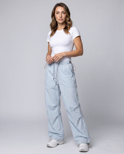 Damen lässige weite Sporthose mit elastischem Bund und praktischen Taschen R&B