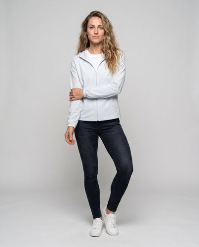 Damen leichte Funktionsjacke mit innovativem Kapuzendesign R&B