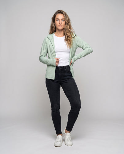 Damen leichte Funktionsjacke mit Kapuze R&B