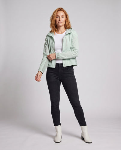 Damen leichte Funktionsjacke mit verstaubarem Kapuzendesign R&B