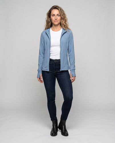 Damen leichte Funktionsjacke mit verstellbarer Kapuze R&B