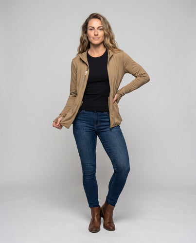 Damen leichte Kapuzenjacke mit innovativem UV-Schutz R&B