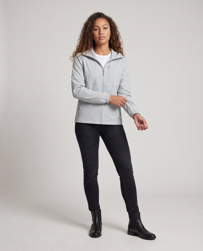 Damen leichte Outdoor-Jacke mit praktischem Kapuzendesign R&B