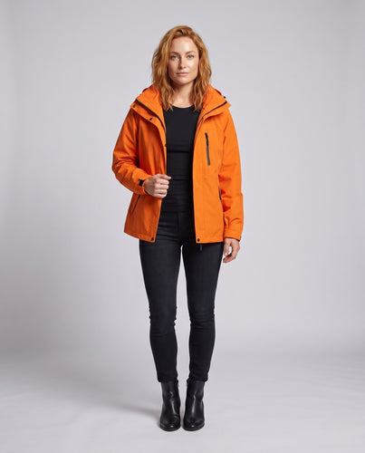 Damen leichte Übergangsjacke mit verstellbarem Kapuzenkragen R&B