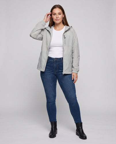 Damen leichte und atmungsaktive Windjacke mit innovativem Kapuzendesign R&B