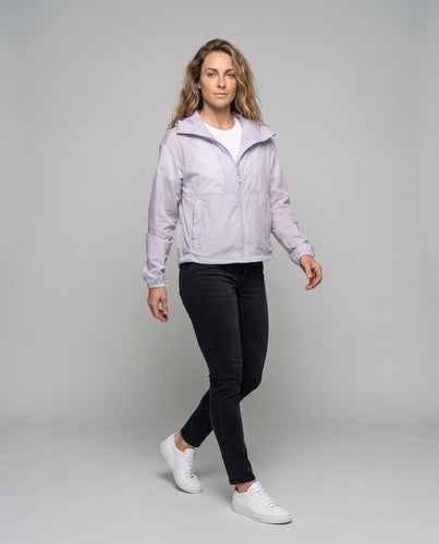 Damen leichte Windbreaker-Jacke mit atmungsaktiven Einsätzen R&B