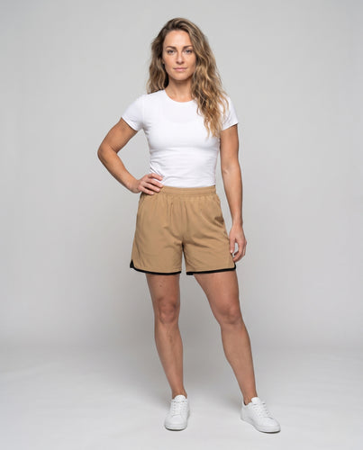 Damen sportliche Atmungsaktive Trainingsshorts R&B