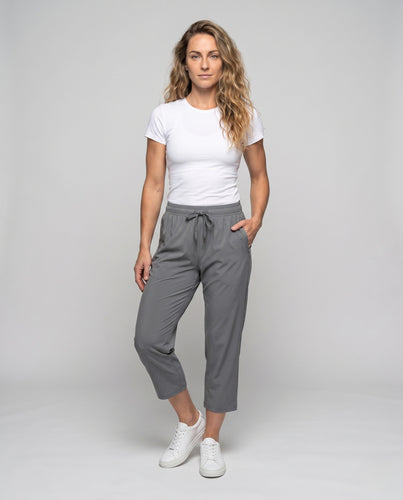 Damen Sportliche Freizeit-Hose mit elastischem Bund und Reißverschlusstaschen R&B