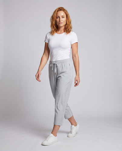 Damen Sportliche Freizeithose mit elastischem Bund und seitlichen Reißverschlusstaschen R&B