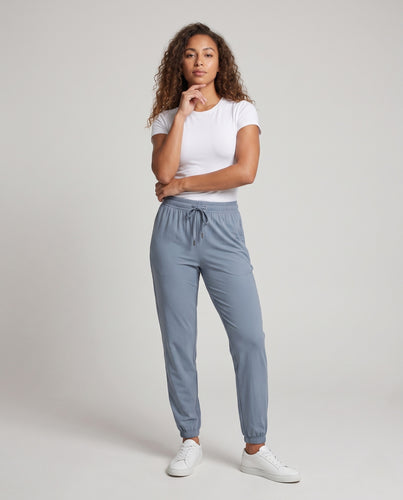 Damen sportliche Jogginghose mit elastischem Bund R&B