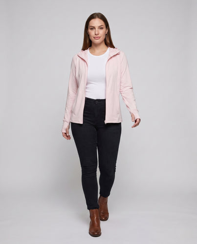 Damen sportliche Übergangsjacke mit atmungsaktiven Materialien und innovativem Kapuzendesign R&B