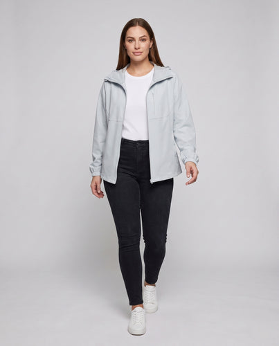 Damen Winddichte Freizeitjacke mit innovativem Kapuzendesign und atmungsaktiven Einsätzen R&B