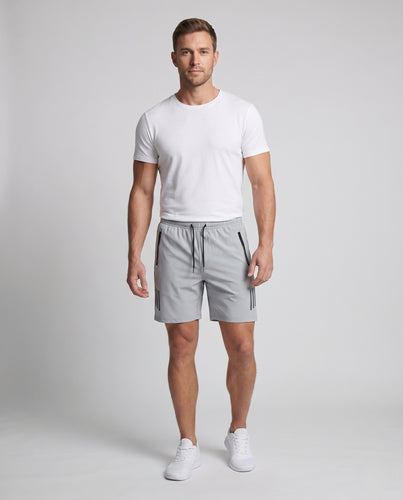 Herren Sportliche Laufshorts mit praktischen Reißverschlusstaschen R&B