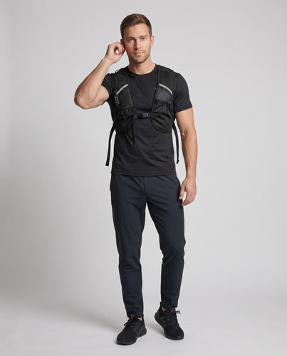 Unisex nan atmungsaktive Lauf- und Trainingsweste mit Mesh, verstellbarem Brustgurt und integrierten Pad-Fächern R&B