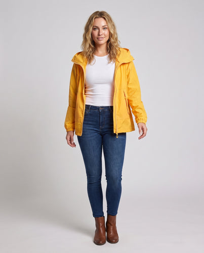 Damen atmungsaktive Outdoor-Jacke mit verstellbarer Kapuze R&B