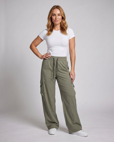 Damen Cargo-Hose mit elastischem Bund und praktischen Taschen R&B
