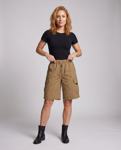 Damen Cargo-Shorts mit verstellbarem Bund und praktischen Taschen R&B