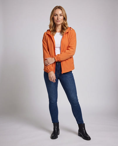 Damen leichte Outdoor-Windjacke mit verstellbarem Kragen R&B