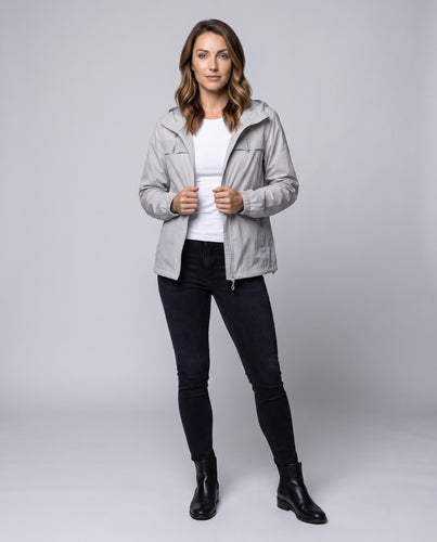 Damen leichte Windjacke mit atmungsaktiven Netzeinsätzen R&B