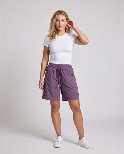 Damen praktische Cargo-Shorts mit elastischem Bund R&B