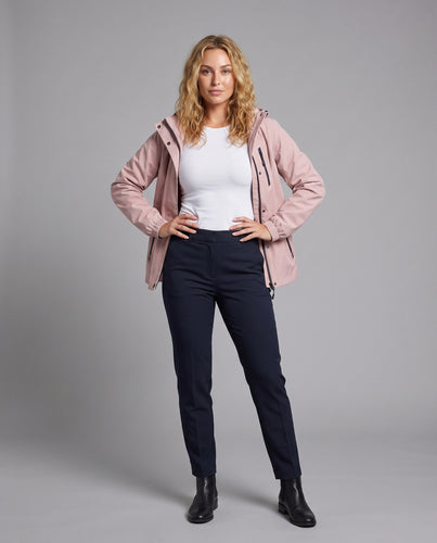 Damen Sportjacke mit verstellbarem Kragen und atmungsaktiven Einsätzen R&B