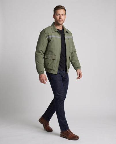 Herren nan elektrische Arbeitskühljacke mit Doppel-Lüfter, USB-Anschluss und verstellbarem Saum R&B