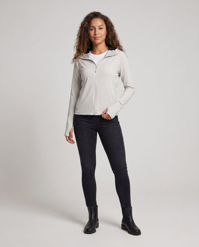 Damen technische Kapuzenjacke mit UV-Schutz R&B
