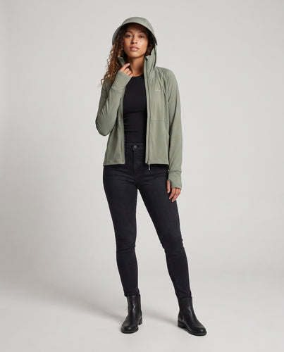 Damen technische Laufjacke mit atmungsaktiven Einsätzen R&B