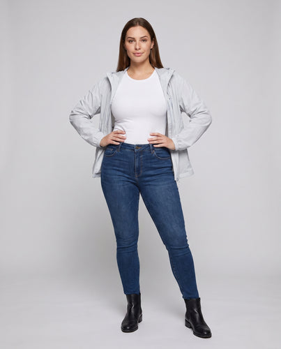 Damen technische Outdoor-Jacke mit verstellbarem Kapuzenkragen R&B