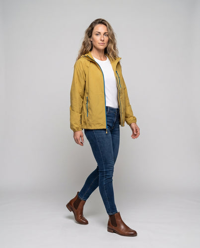 Damen wetterfeste Leichtjacke mit funktionalen Reißverschlusstaschen R&B