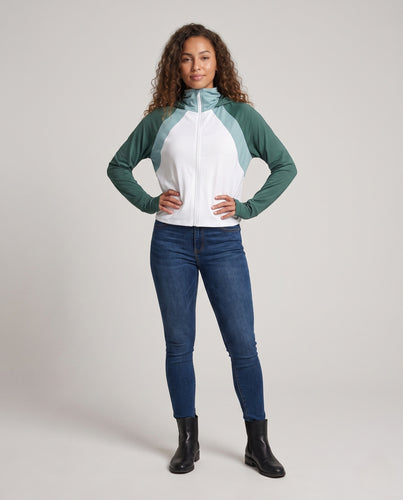 Damen Funktionsjacke mit UV-Schutz und integrierter Kapuze R&B