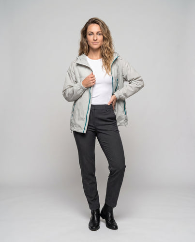 Damen Leichte Windjacke mit praktischen Taschen und verstellbarer Kapuze R&B
