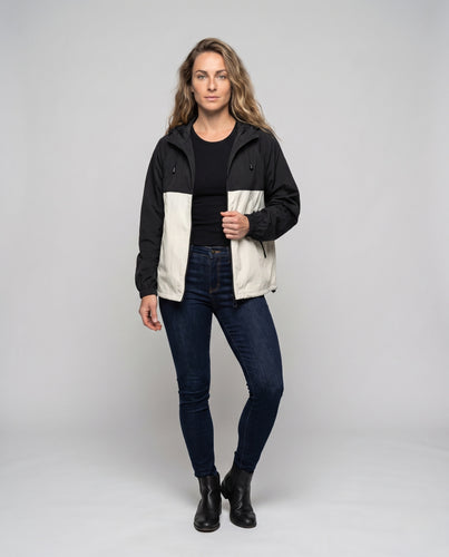 Damen leichte Windjacke mit verstellbarer Kapuze R&B