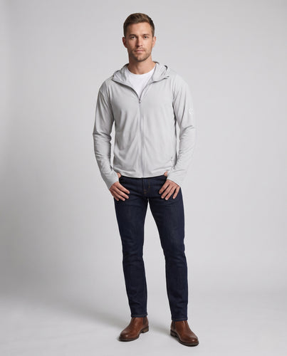 Herren UV-Schutzjacke mit abnehmbarer Kapuze und atmungsaktivem Design R&B